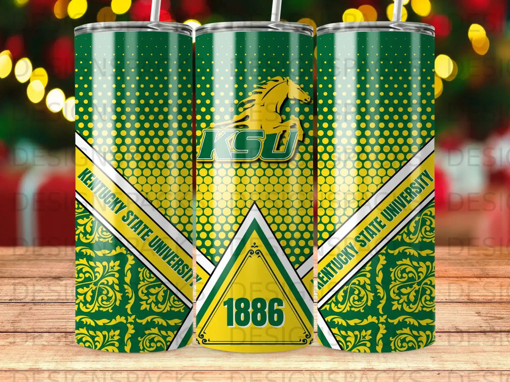 Kentucky State University KSU 1886 Green Yellow Tumbler product type