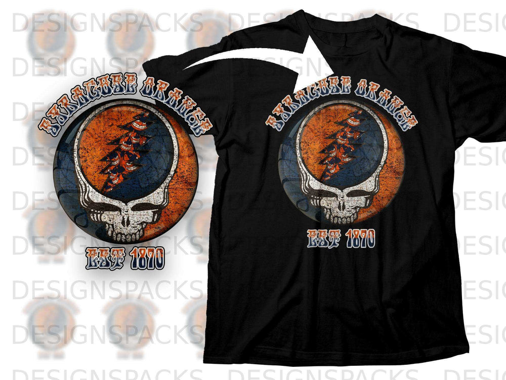 Syracuse Orange Skull Graphic Tee Est 1870