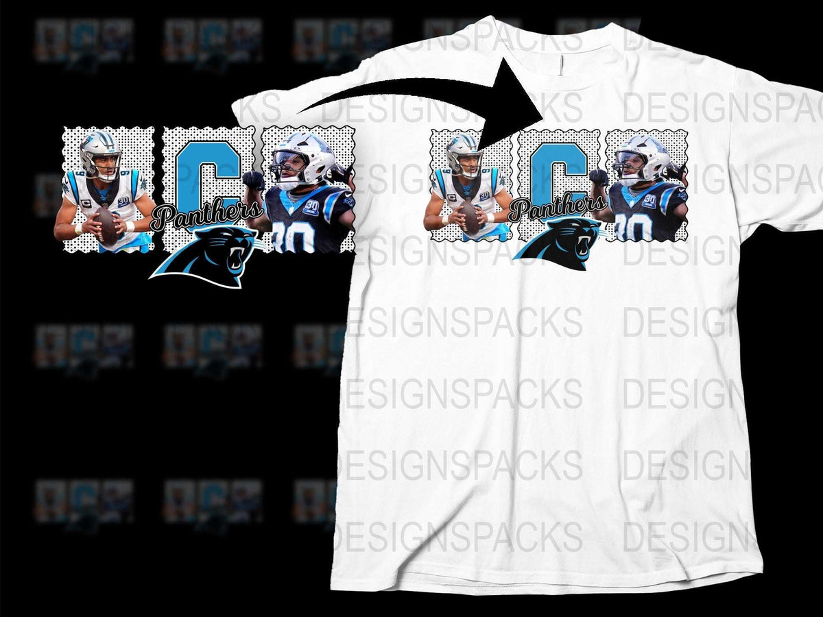 Carolina Panthers Inspired Sports T-Shirt, Fan Art Graphic Tee, Football Team Apparel, Casual Wear