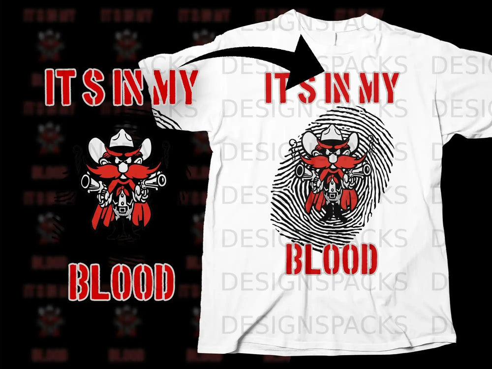 It's In My Blood Graphic T-Shirt Design Product