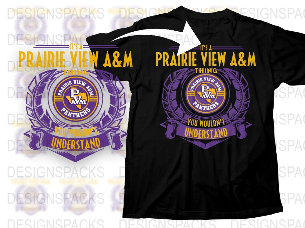 Prairie View AandM Panthers T-Shirt, Purple and Black College Apparel, You Wouldn't Understand Tee