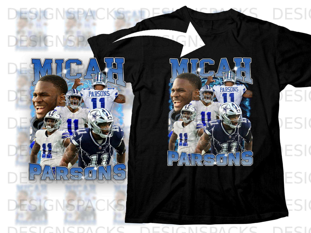 Micah Parsons Dallas Cowboys jersey with team and player name graphics.
