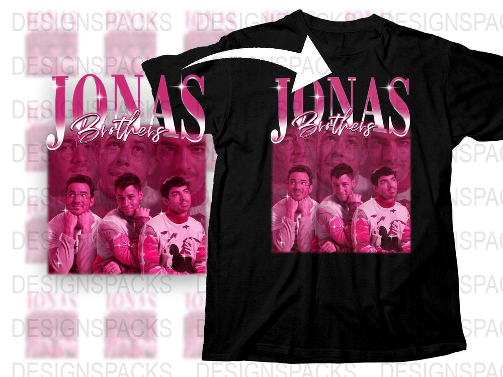 Jonas Brothers Vintage T-Shirt, Classic Pop Band Graphic Tee, Music Fan Merchandise, Retro Style Concert Apparel