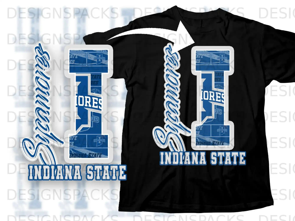 Indiana State Sycamores Letter I T-shirt