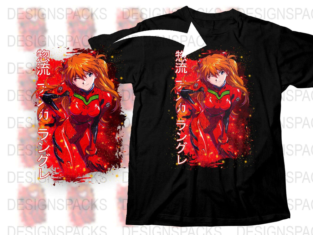 Anime Character Red Graphic T-Shirt, Unisex Manga Tee, Vibrant Print Casual Shirt, Unique Anime Apparel, Gift for Fans