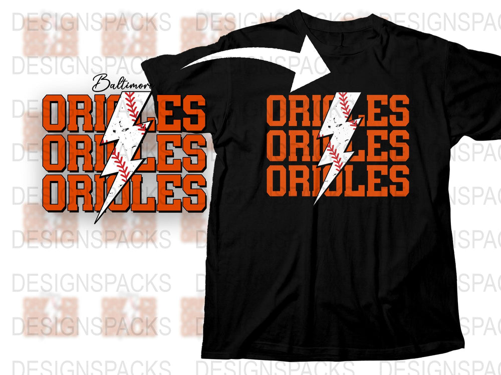 Baltimore Baseball T-Shirt, Orange and White Graphic Tee, Casual Sports Apparel, Unisex Style