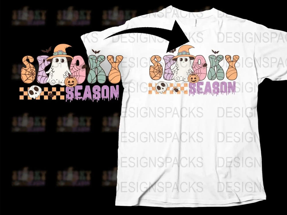Cute Halloween T-Shirt, Spooky Season Fun Apparel, Ghost Bat Pumpkin Tee for All Ages