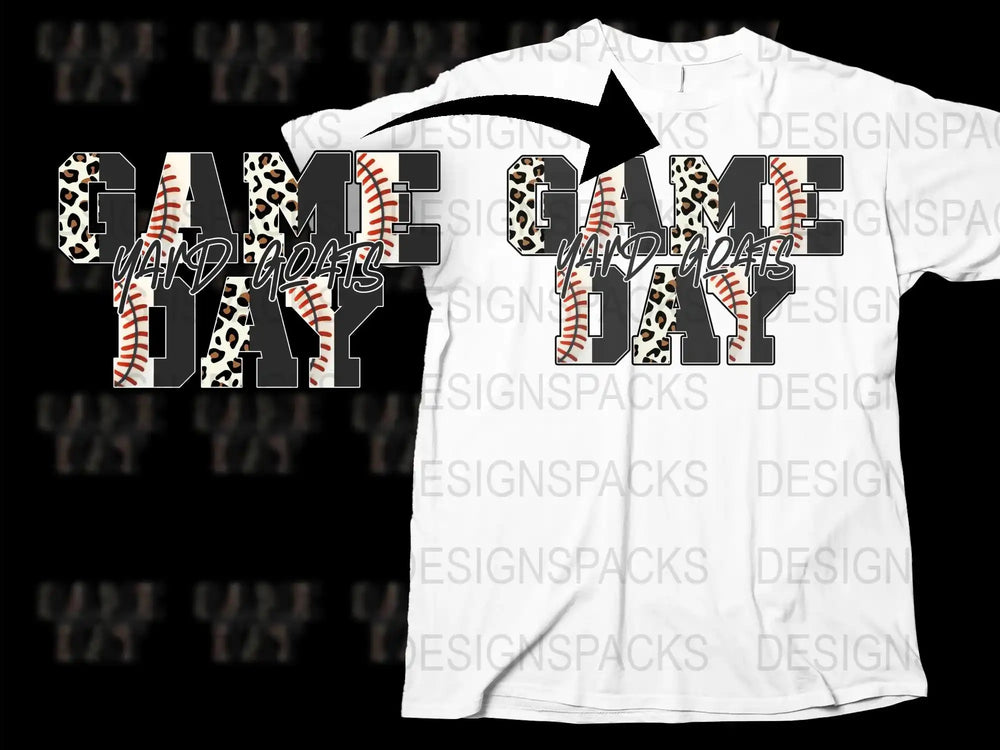 Game Day Shirt, Leopard Print Baseball T-Shirt, Stylish Sports Fan Apparel, Unisex Casual Wear