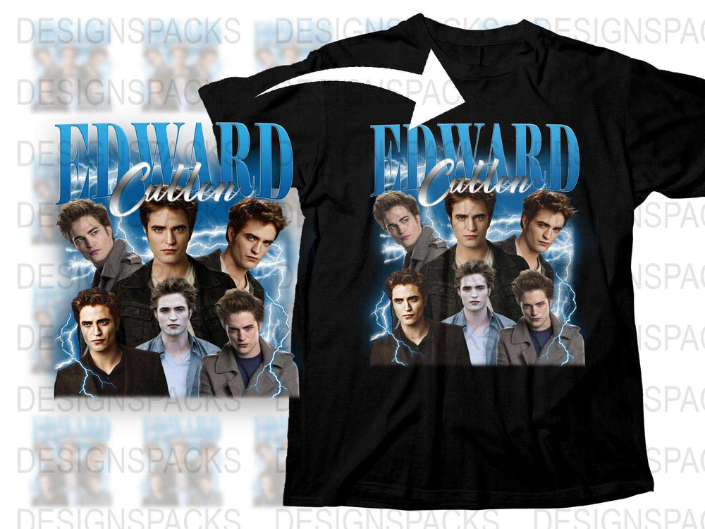 Edward Cullen Twilight Saga Movie Graphic T-Shirt, Fan Merch, Unisex Tee, Vampire Movie Apparel