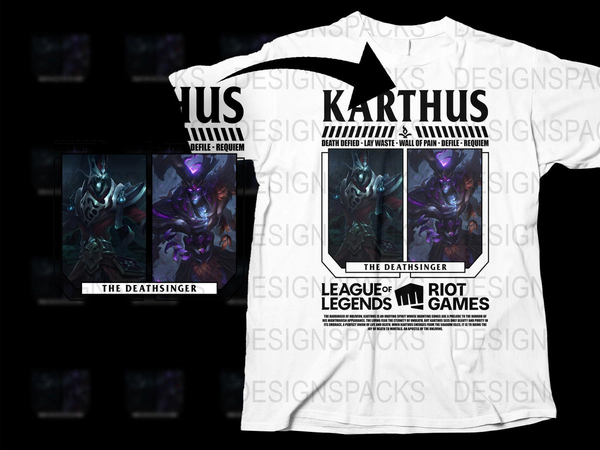 League of Legends Karthus T-Shirt, The Death Singer Graphic Tee, Riot Games Merchandise