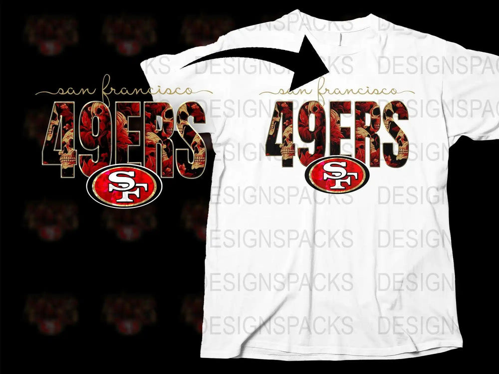 San Francisco 49ers T-Shirt, Vintage Logo Design, Black and White Graphic Tee, Sports Fan Gift