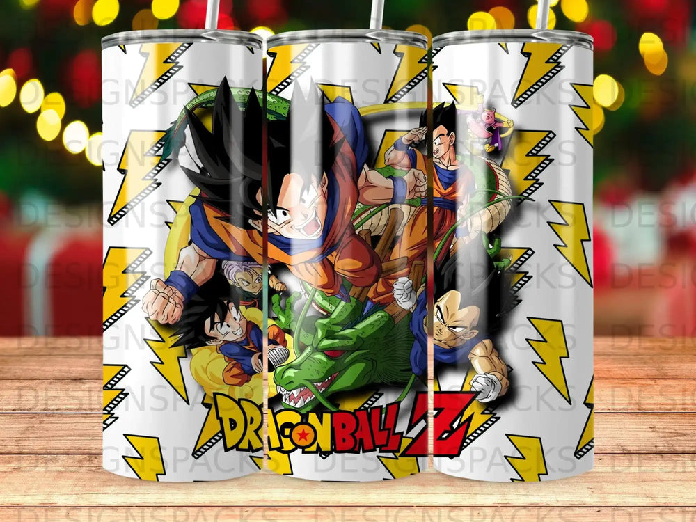 Dragon Ball Z Goku Vegeta Gohan Anime Cartoon Characters Lightning Tumbler