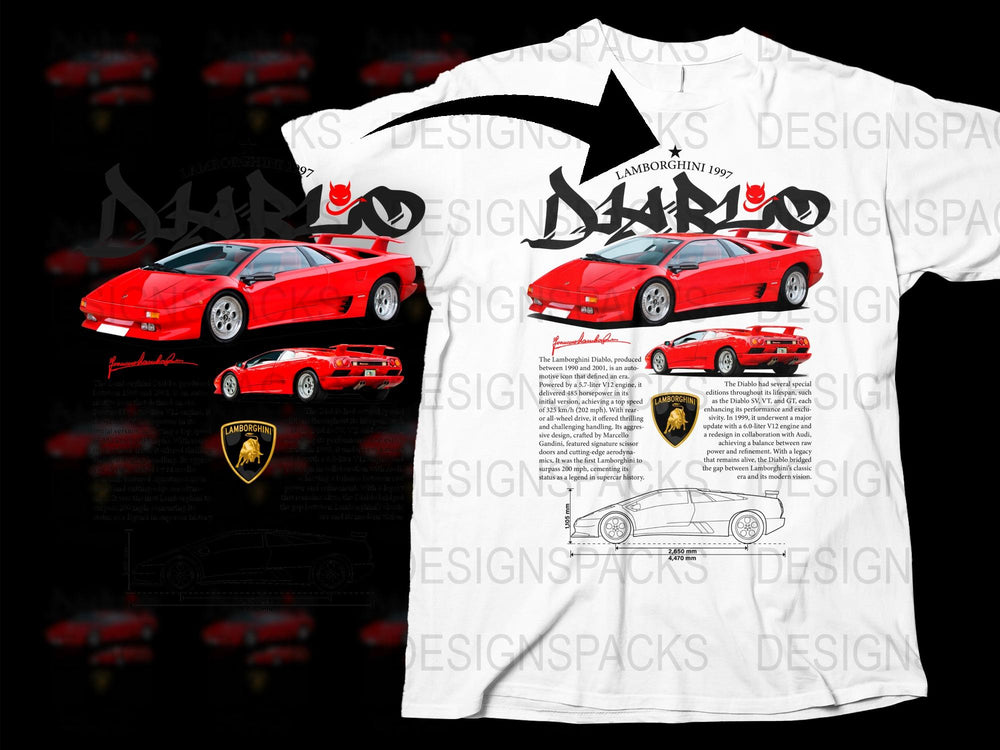 Lamborghini Countach 1971 Vintage Car T-Shirt, Classic Sports Car Lover Gift, Automotive Enthusiast Apparel