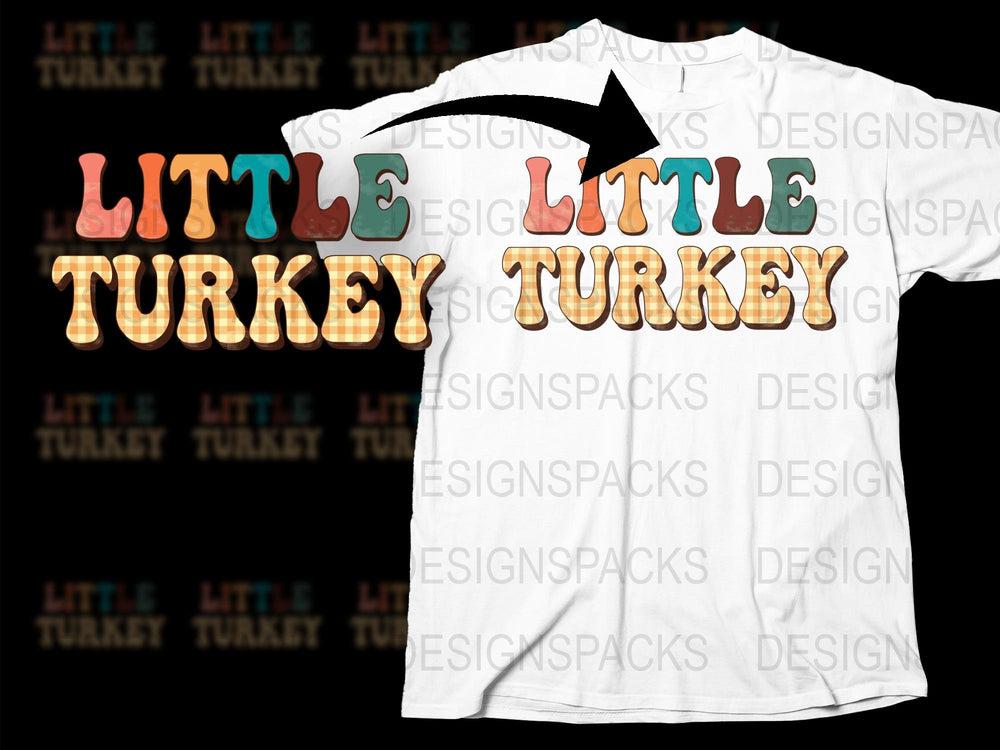Little Turkey Thanksgiving T-Shirt, Colorful Fall Family Outfit, Kids' Holiday Tee, Autumn Fashion Top