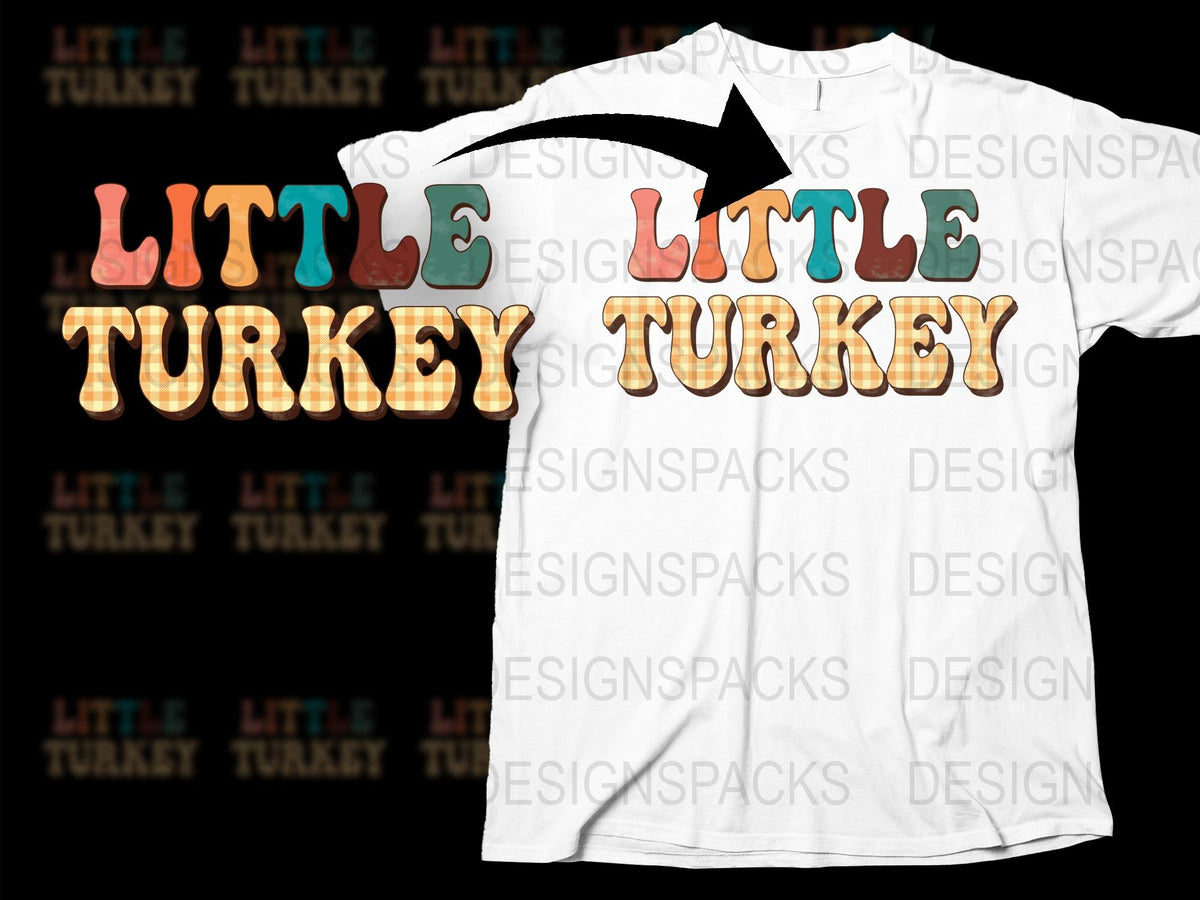 Little Turkey Thanksgiving T-Shirt, Colorful Fall Family Outfit, Kids' Holiday Tee, Autumn Fashion Top