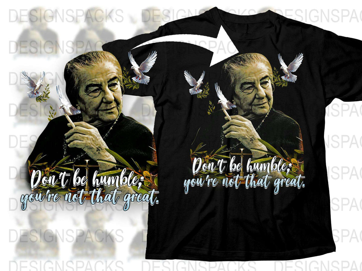 Graphic T-Shirt with Inspirational Quote, Elderly Woman, Doves, Unique Gift Idea, Casual Wear