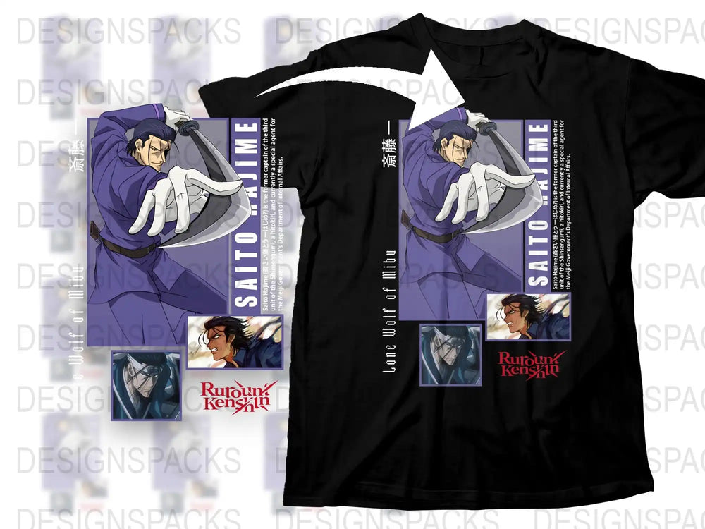 Rurouni Kenshin Anime T-Shirt, Samurai X Tee, Manga Graphic Shirt, Japanese Otaku Clothing, Casual Streetwear, Unisex Fashion Top