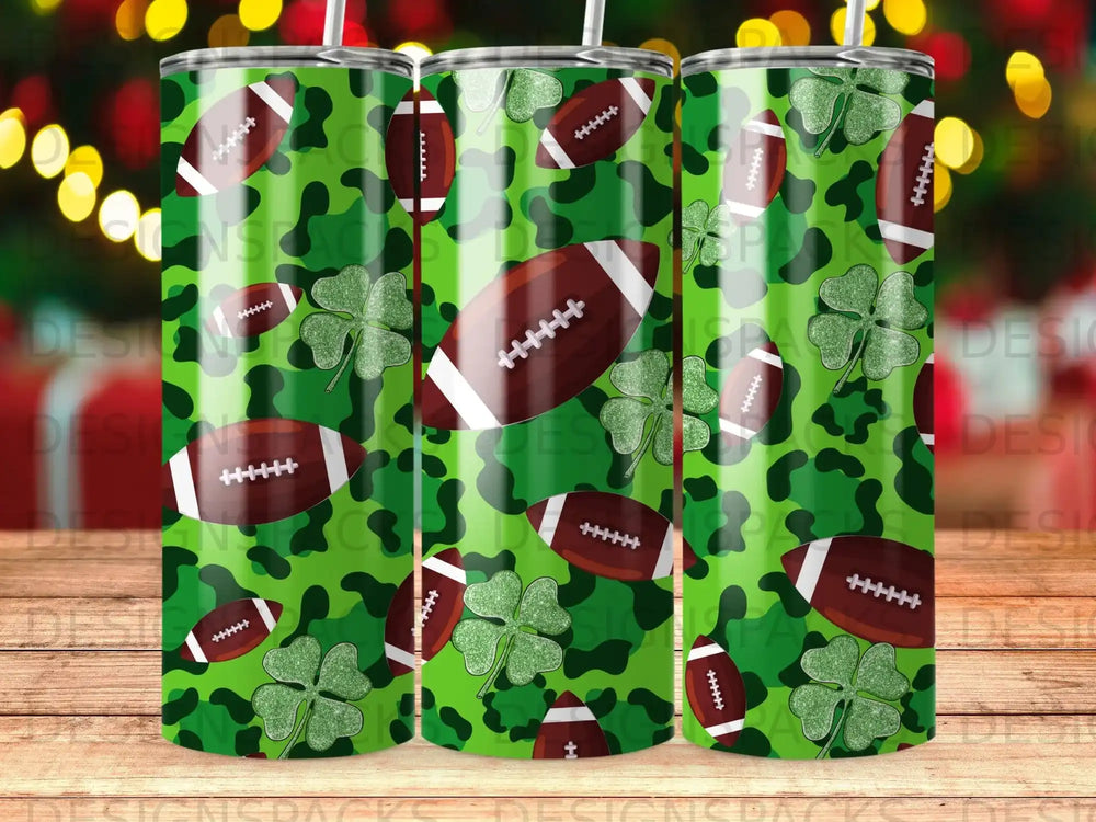 Green Camouflage Football Clover St Patricks product type