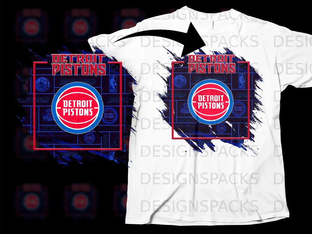 Detroit Pistons NBA Graphic Fan Apparel T-shirt