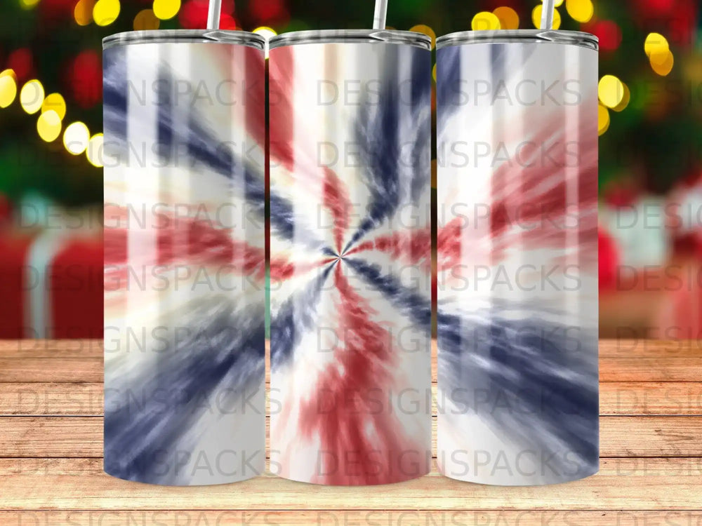 Red White Blue Patriotic Swirl Tie Dye Design Tumbler product type