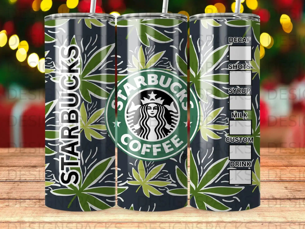 Starbucks Cannabis Leaf Coffee Order Cup Template product type