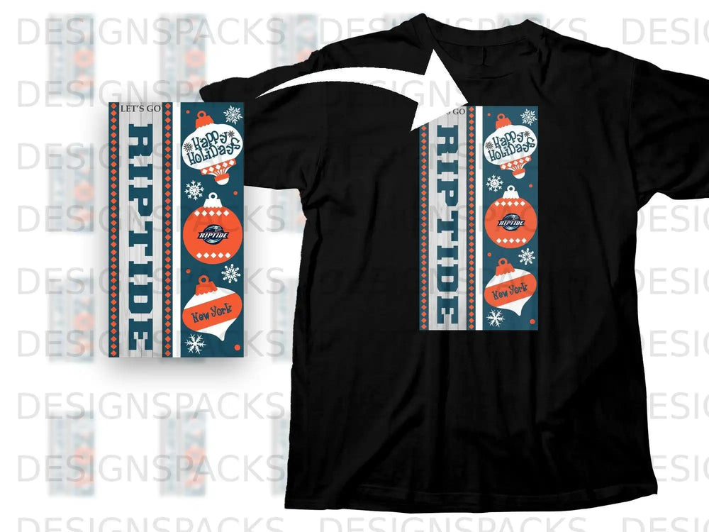 Happy Holidays Riptide Let's Go New York Design Shirt