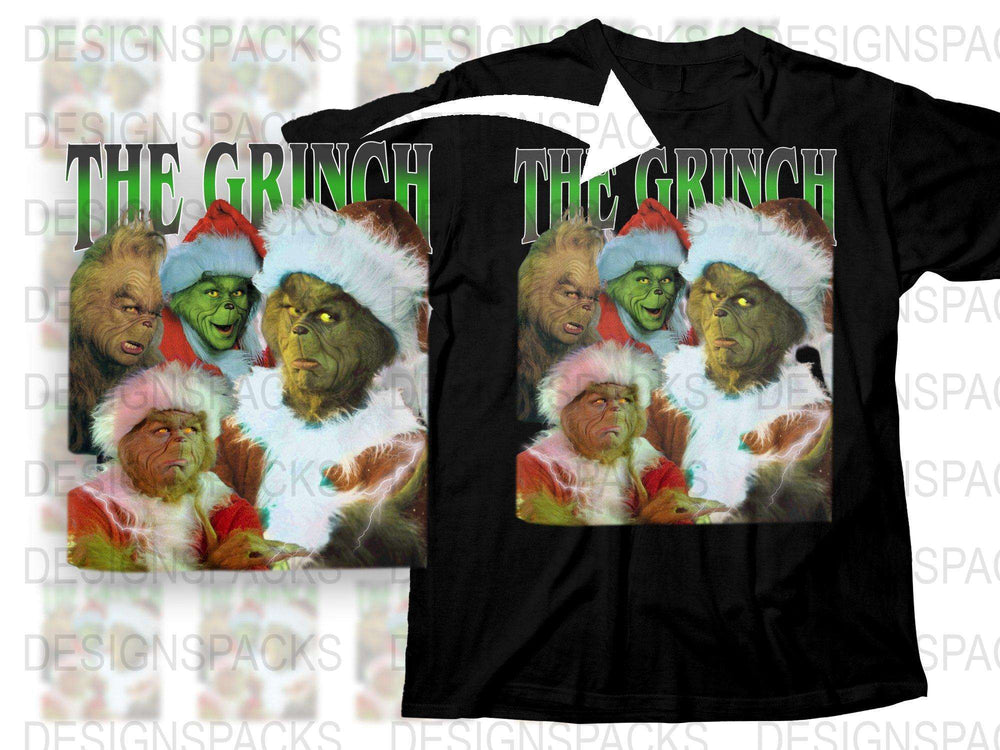 The Grinch Themed T-Shirt, Christmas Holiday Family Matching Tee, Festive Group Apparel, Unique Gift Idea