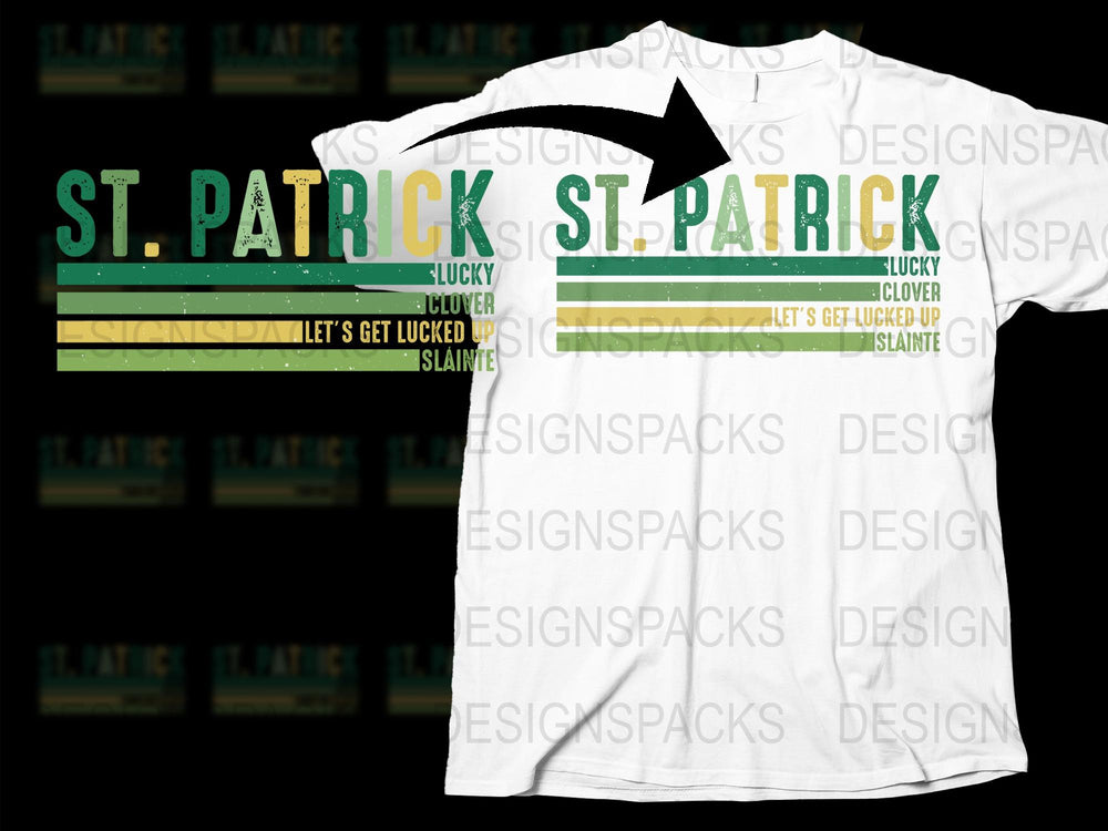 St. Patrick's Day T-Shirt Lucky Charm Graphic Let's Get Lucked Up Tee