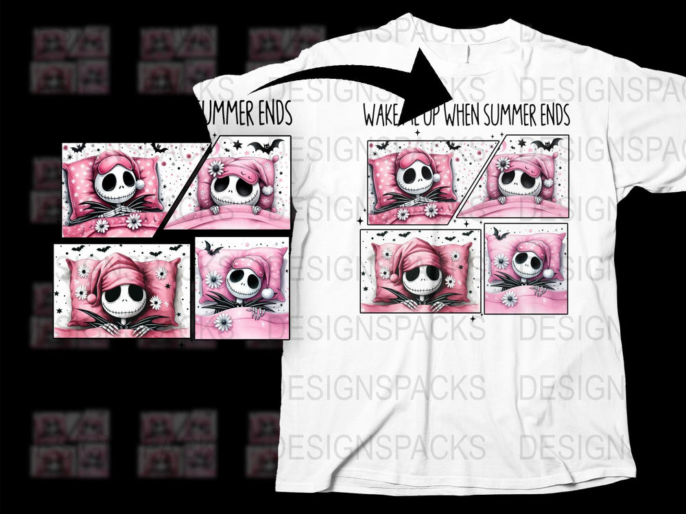 Graphic Tee with Cartoon Character, White Summer Theme T-Shirt, Cute Pink Designs, Unisex Fashion
