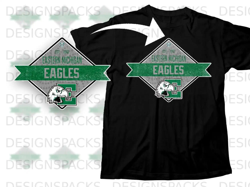 Eastern Michigan Eagles Est 1918 Graphic T-Shirt