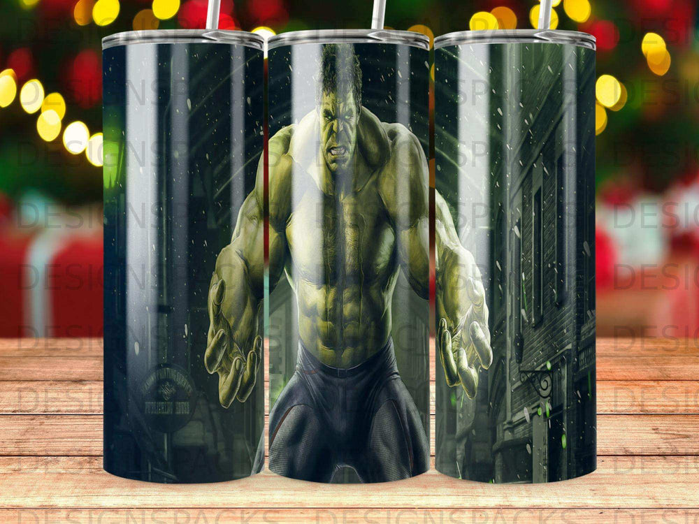 Hulk standing dramatically in front of a building.