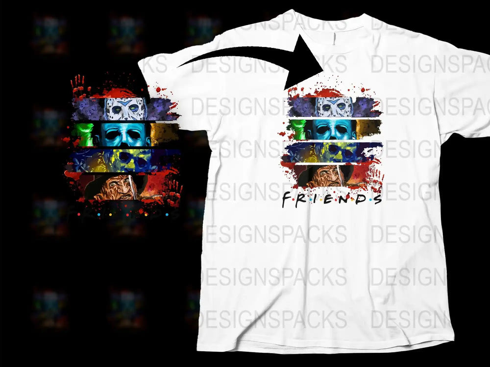Colorful Abstract Art Friends TV Show Inspired T-Shirt, Unique Graphic Tee, Unisex Pop Culture Apparel