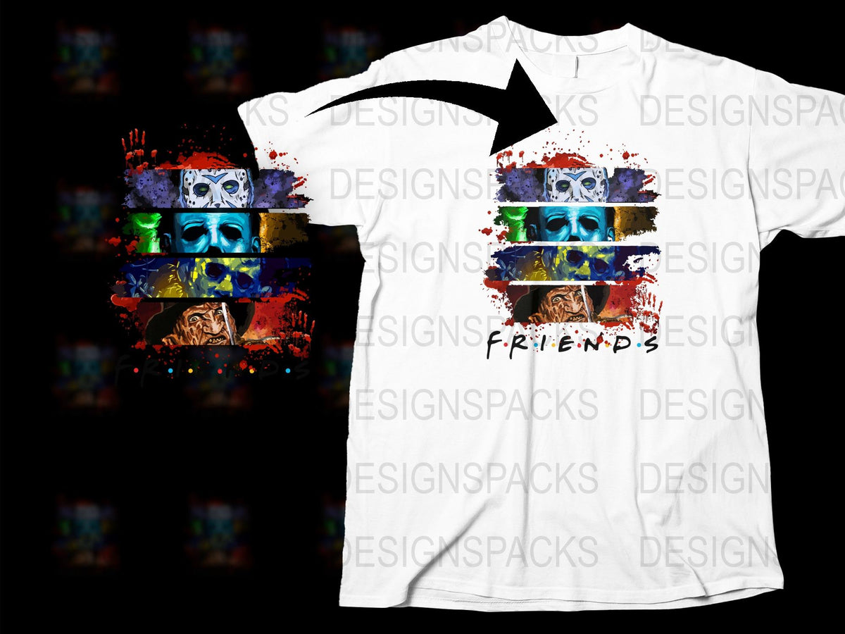Colorful Abstract Art Friends TV Show Inspired T-Shirt, Unique Graphic Tee, Unisex Pop Culture Apparel