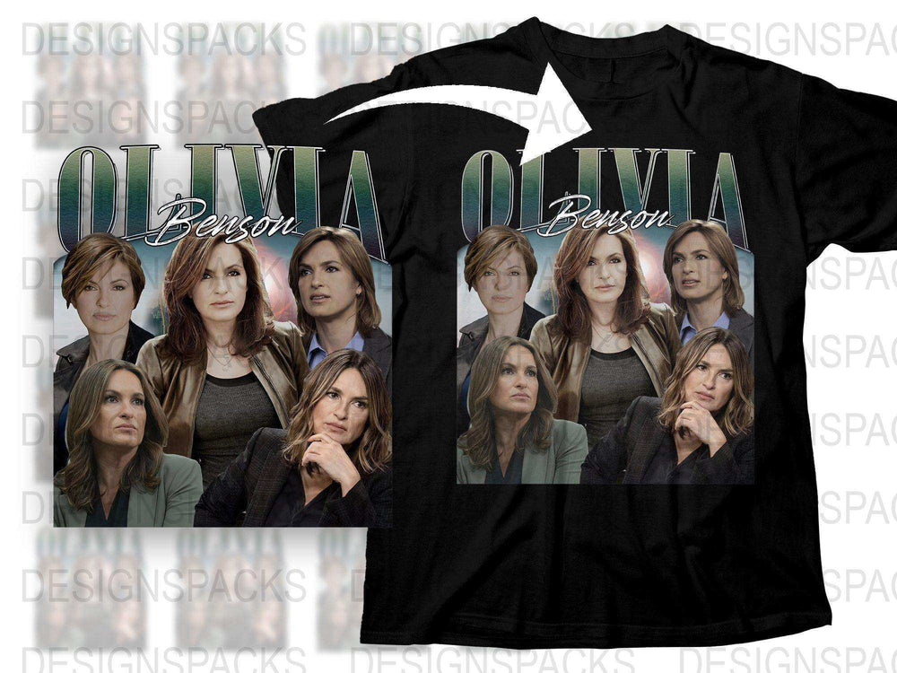 Olivia Benson Fan T-Shirt, Law Enforcement TV Show Character Tee, Multiple Poses Graphic Shirt