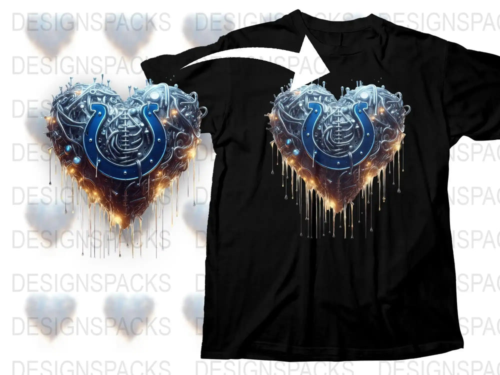 Blue Dragon Heart Graphic T-Shirt, Fantasy Art Print Tee, Unique Designer Shirt, Cool Urban Apparel