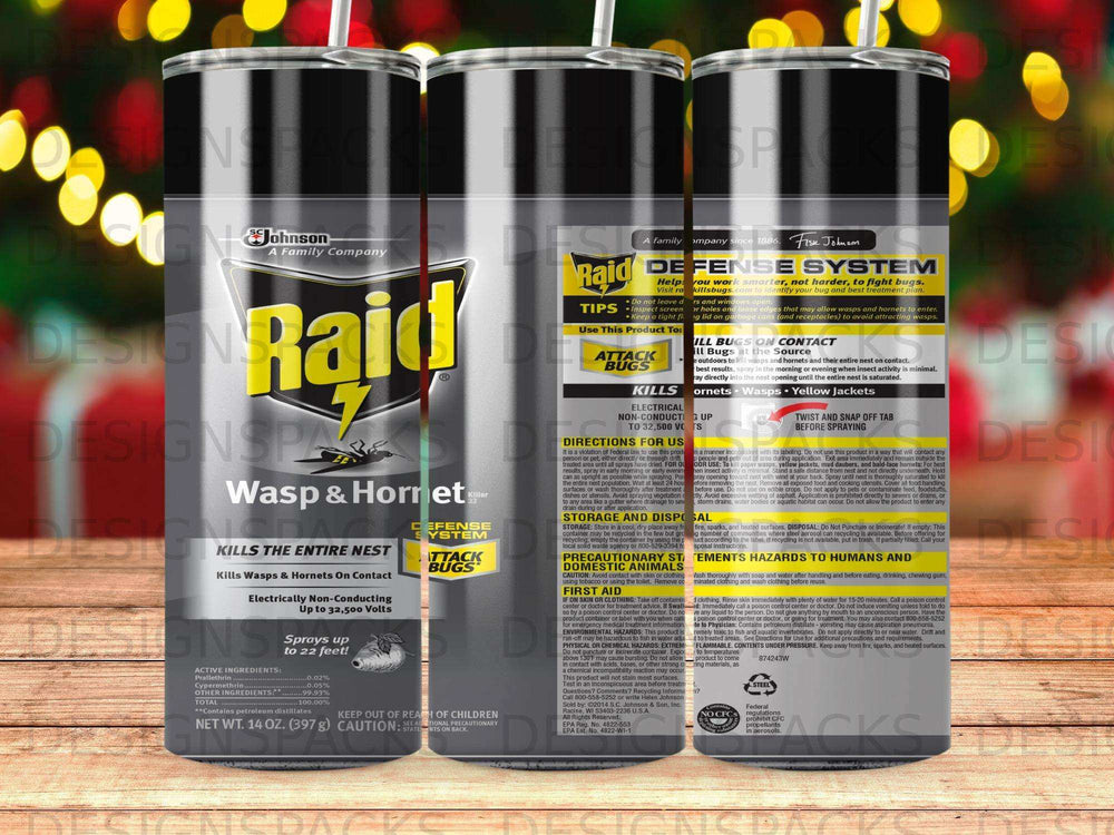 Raid Wasp & Hornet spray kills nests on contact, up to 22 feet, non-conducting.