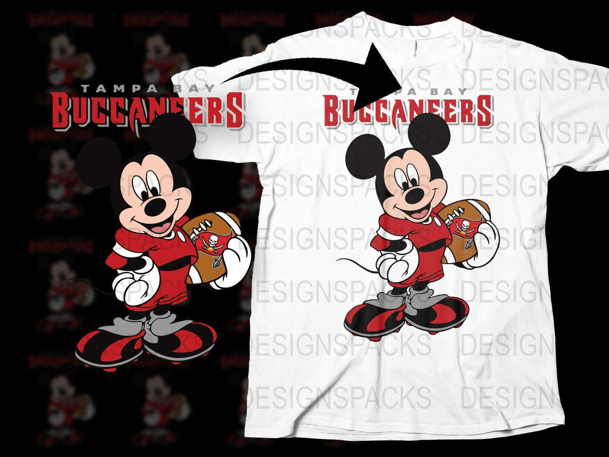 Tampa Bay Buccaneers Mickey Mouse T-Shirt, Unisex Football Graphic Tee, Sports Fan Gift