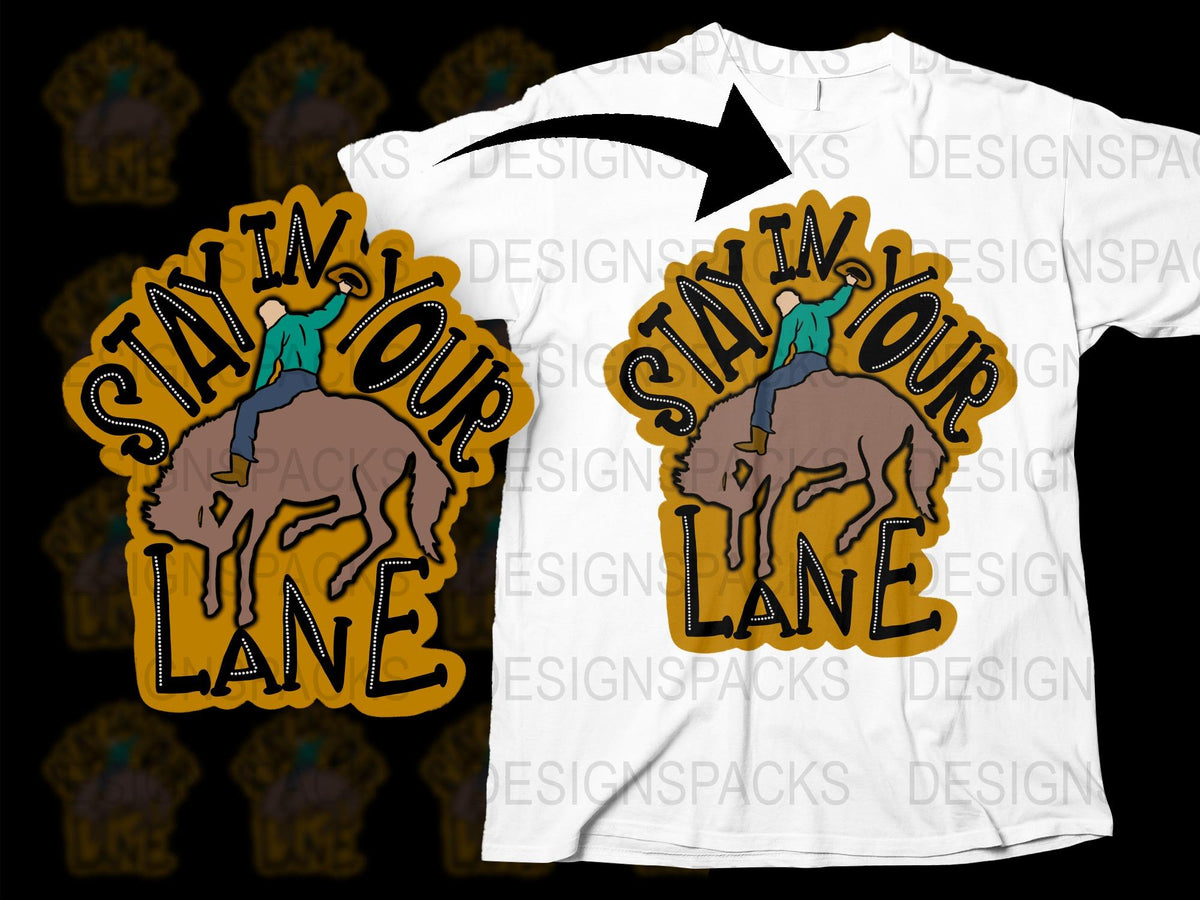 Stay In Your Lane T-Shirt Graphic Climber and Mountain Print Unisex Tee