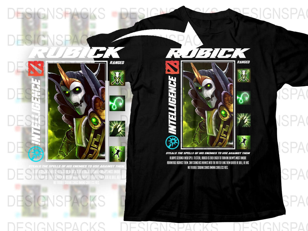 Robick Ranger Character T-Shirt, Fantasy Gamer Graphic Tee, Unique Sci-Fi Apparel, Boys Cool Black Shirt