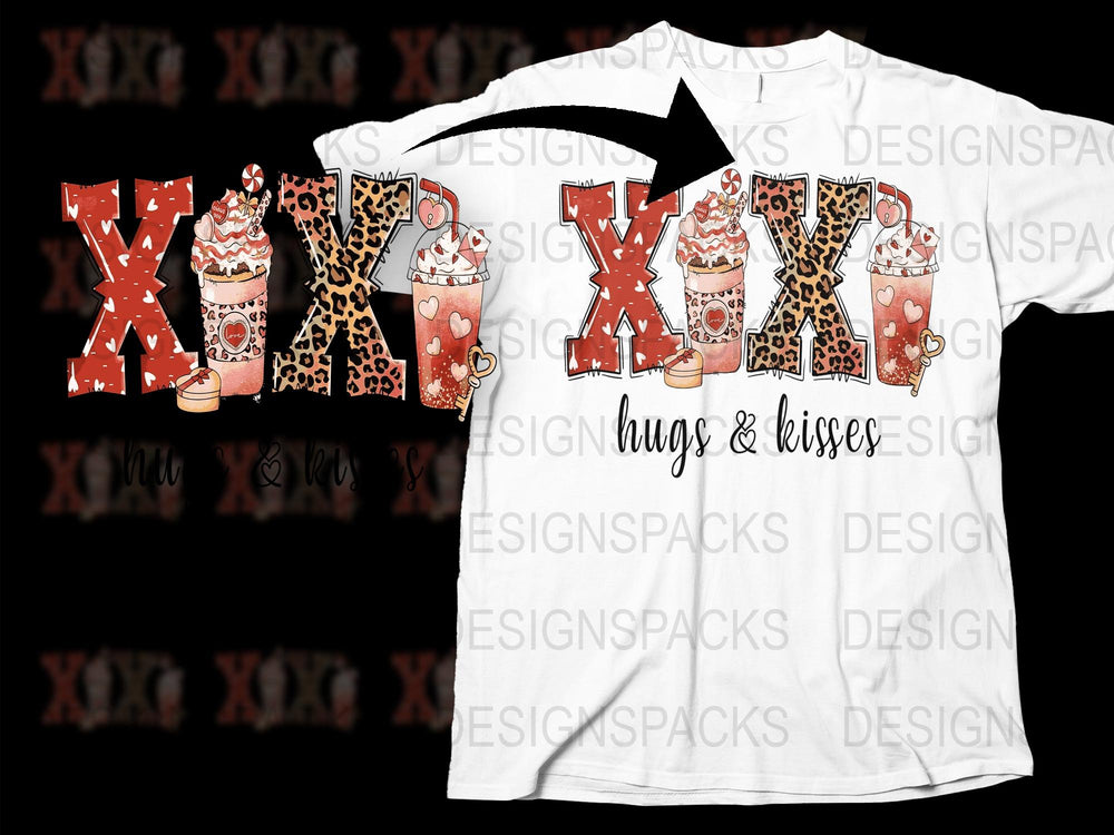Hugs and Kisses XOXO Christmas T-Shirt, Festive Holiday Graphic Tee, Unisex Winter Apparel, Cozy Cotton Shirt