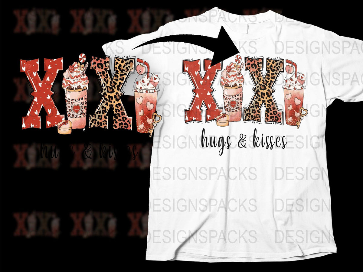 Hugs and Kisses XOXO Christmas T-Shirt, Festive Holiday Graphic Tee, Unisex Winter Apparel, Cozy Cotton Shirt