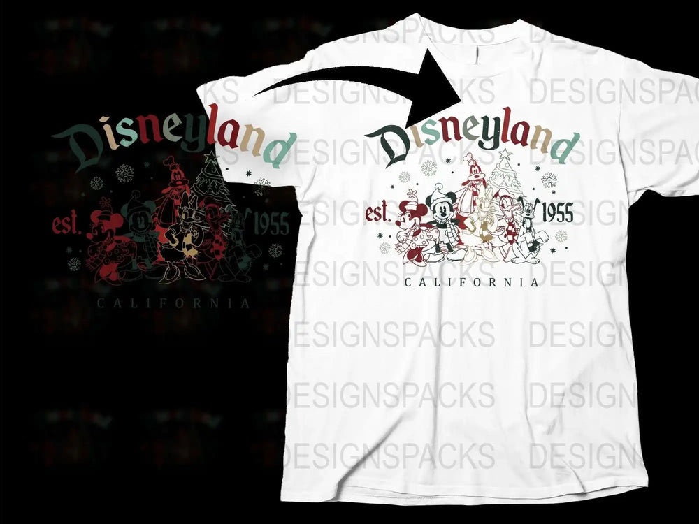 Vintage Disneyland T-Shirt, Est. 1955 California Retro Graphic Tee, Unisex White Cotton Shirt