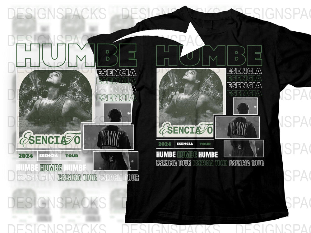 Hombre Tour 2024 T-Shirt, Vintage Style Concert Tee, Black and Green, Music Fan Apparel, Gift Idea, Unisex Sizes