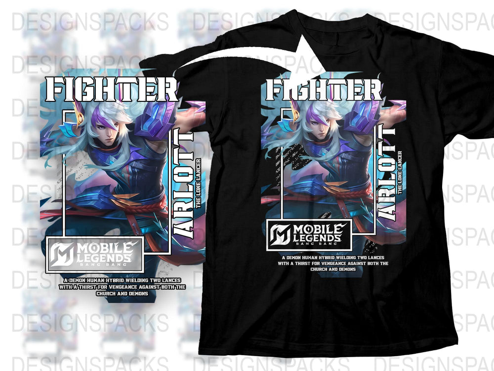 Mobile Legends Fighter T-Shirt, Gaming Apparel, Cool Graphic Tee, Unisex Fashion, Unique Geek Gift