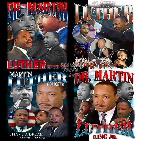 4 Martin Luther King Designs Bundle PNG designspacks