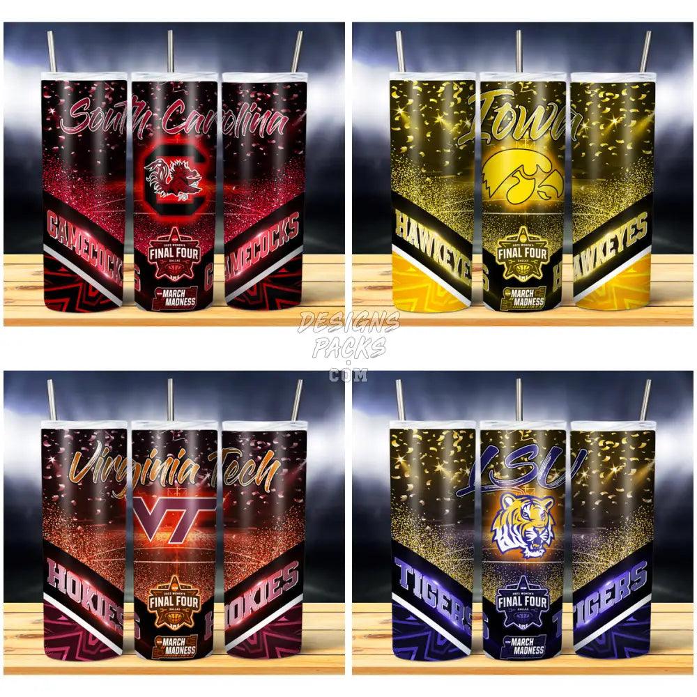 4 Women Final Four Basketball March Madness Tumbler Wrap Bundle Jpg