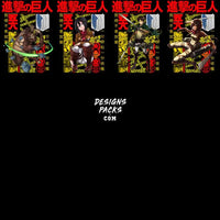 Load image into Gallery viewer, 40 Attack Anime Titan Streetwear Designs Bundle Png + Psd
