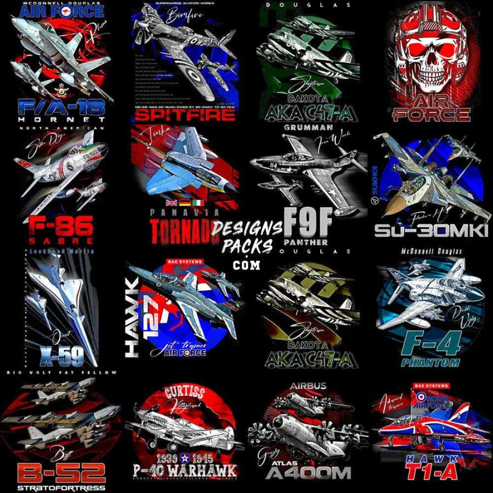 40 Best Aircrafts Airplane V1 Military Designs Bundle Png