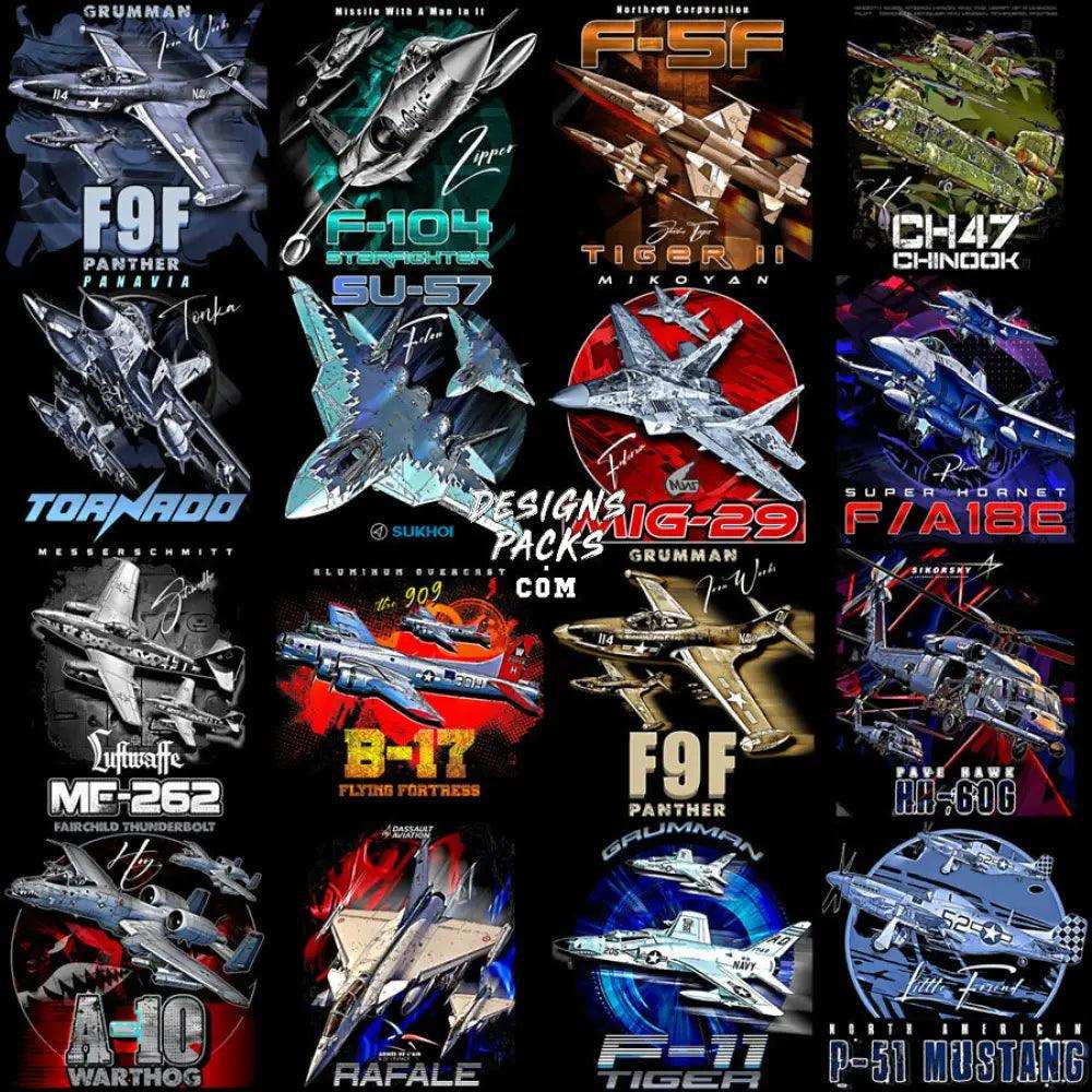 40 Best Aircrafts Airplane V1 Military Designs Bundle Png