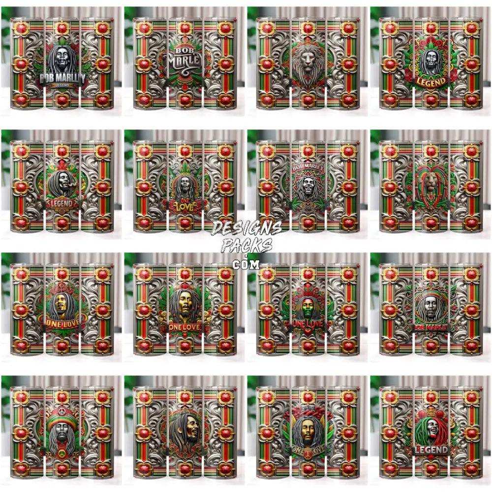 40 Bob Marley Music Tumbler Wrap Bundle Jpg